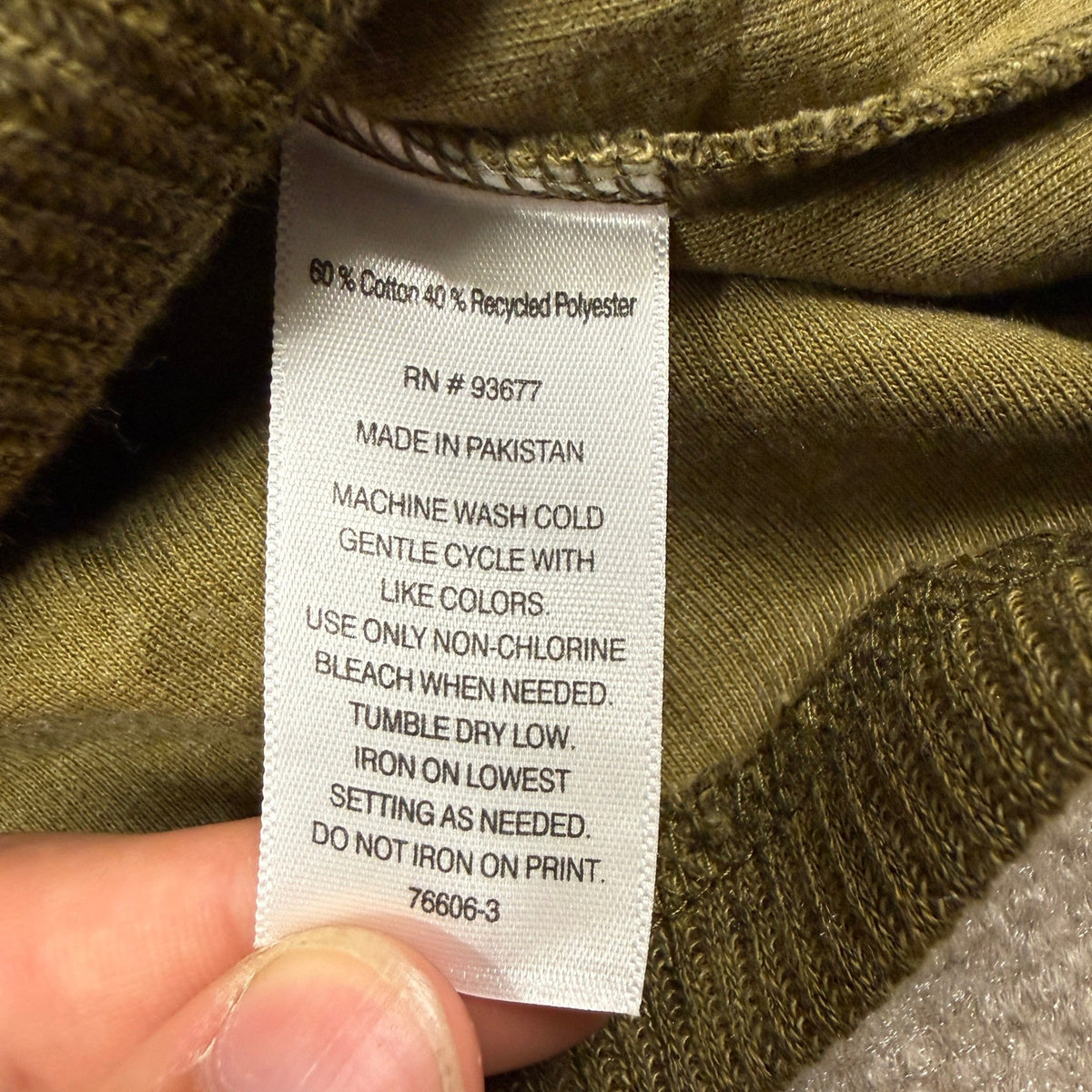 MSRP $34 Mutual Weave Men's L Green Marl Crew Neck Long Sleeve Thermal Top
