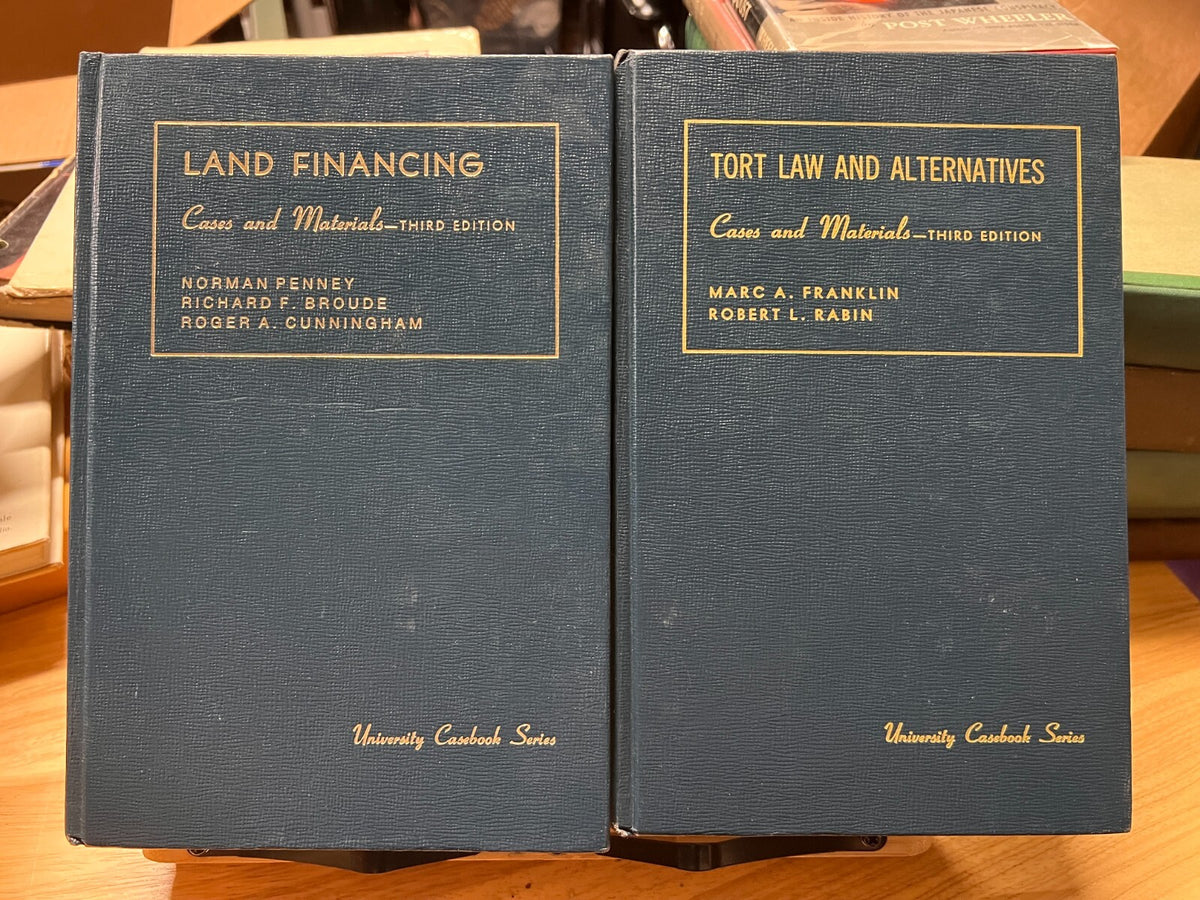 Lot of 2 University Casebook Ser.: Land Financing, Tort Law and Alternatives Cas