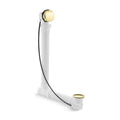 Kohler 7213-PB Clearflo Cable Bath Drain with PVC Tubing, Vibrant Polished Brass