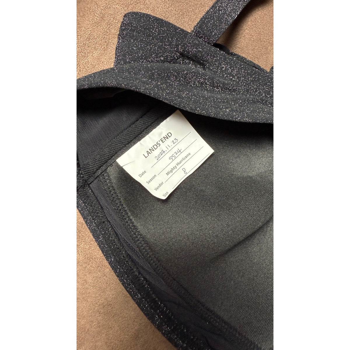Lands' End Women's 8 Chlorine Resistant Shine Underwire Twist Front Bikini Top
