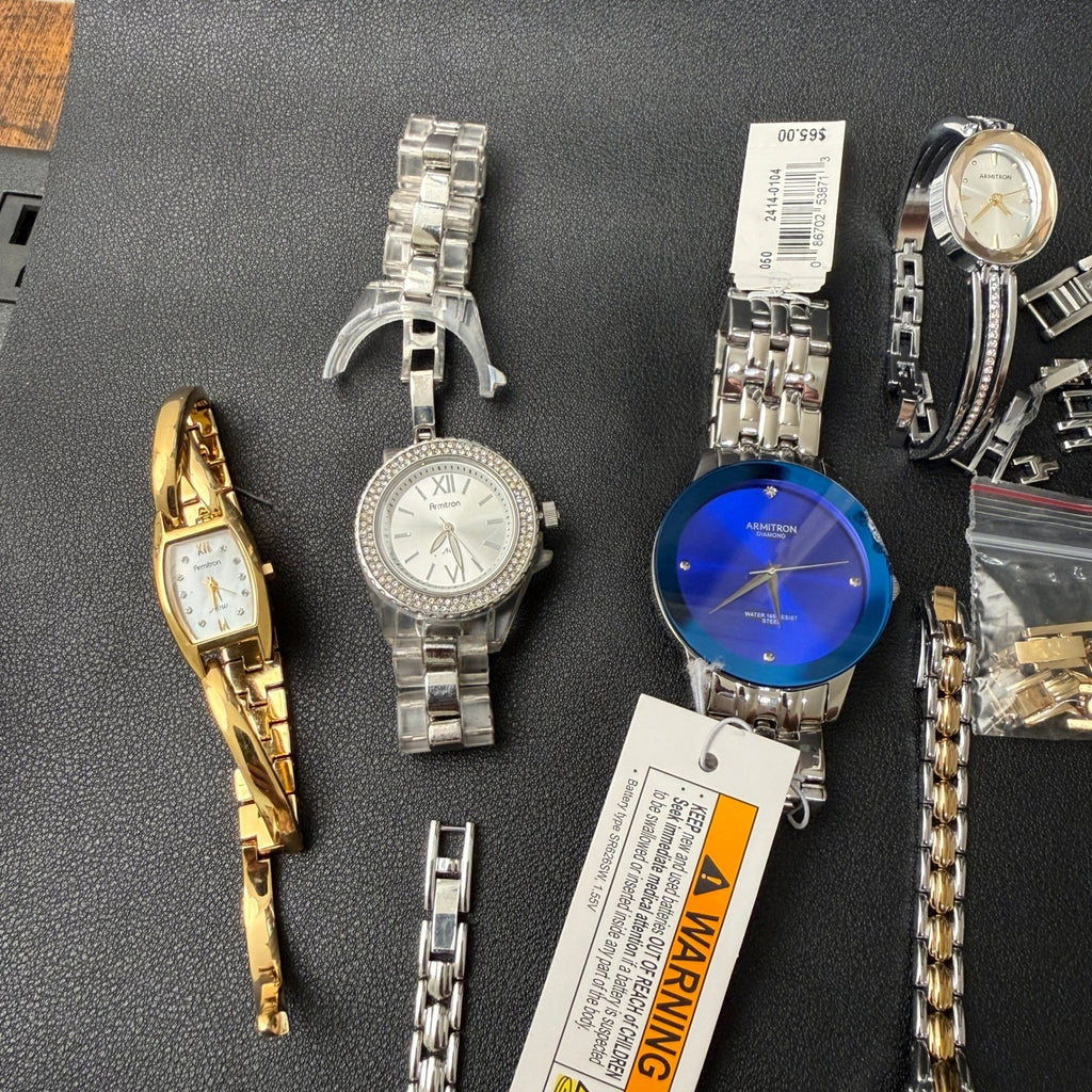 Set of 13 Armitron Watches Men's & Women's BROKEN FOR PARTS