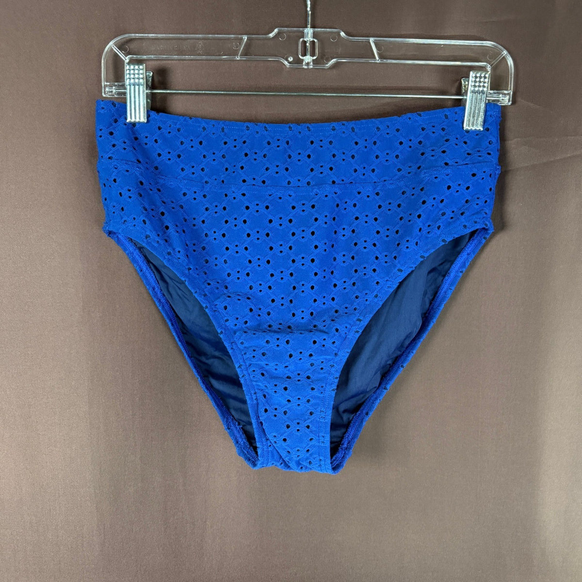 Lands' End Women's S High Waisted Bikini Bottoms Cobalt Blue