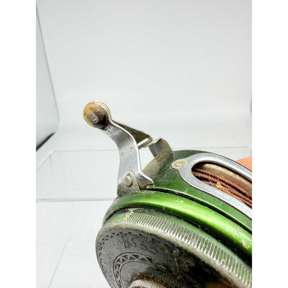 Vtg Shakespeare Silent Tru-Art #1835 GD Green Automatic Fly Fishing Reel USA