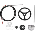 Misakomo 12 FT Boat Steering Cable Outboard Rotary System Kit with 12.5" Wheel