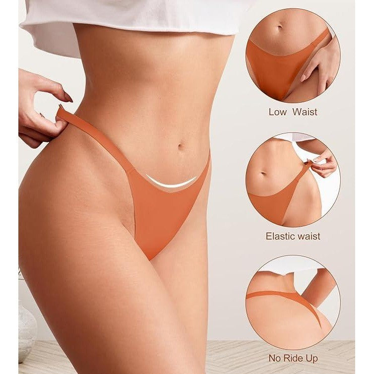 Set of 8 MSRP $20 DEANGELMON Women's L Seamless G-string Thongs - No Show
