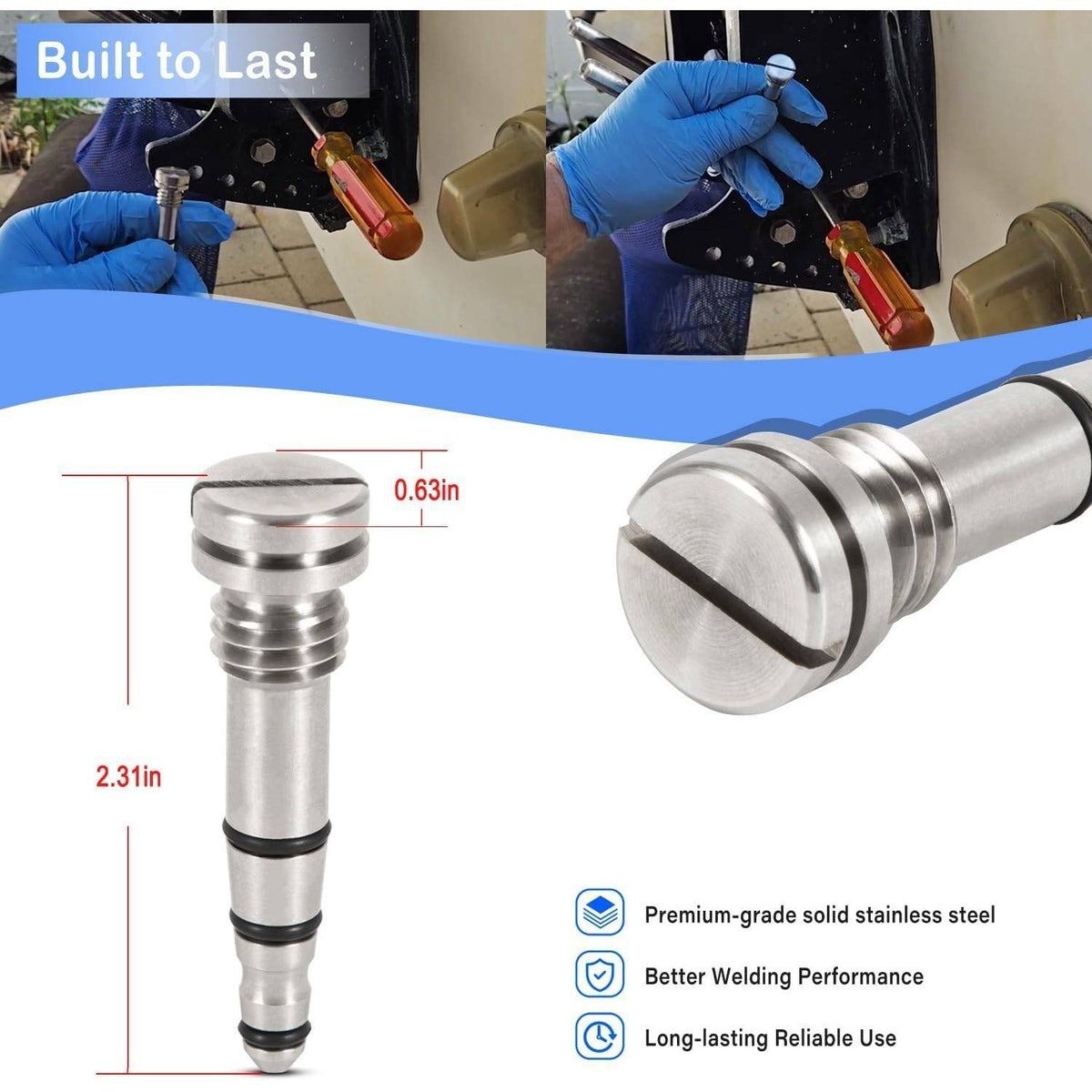 Pack of 2 Stainless Trim Tilt Manual Release Valve for Mercury Power 813442A2 1