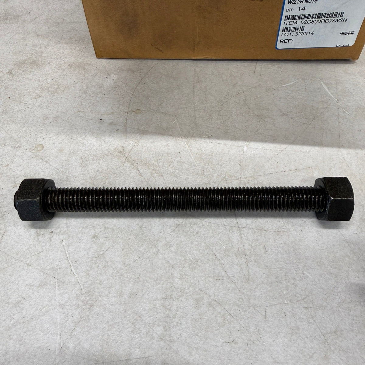 Pack of 14 Perine-Danforth 5/8-11 x 8 B7 Full Thread Studs w/2 2H Nuts
