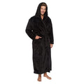 MSRP $52 Ross Michaels Mens Black 2XL/3XL Luxury Robe Hooded Big and