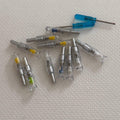 Set of 11 LED Mixed Colors Lighted Nocks for Crossbow Bolts 0.300"/ 7.62mm w/ T
