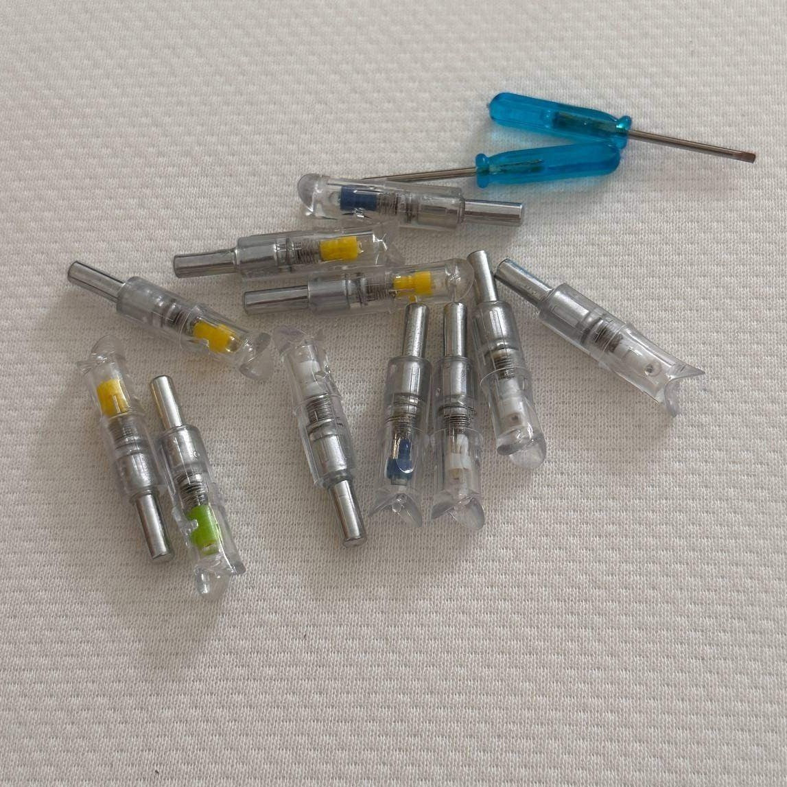 Set of 11 LED Mixed Colors Lighted Nocks for Crossbow Bolts 0.300"/ 7.62mm w/ T