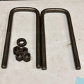 Set of 2 Dayton Parts 361-474 U-Bolt 3/4" x 4" x 12" Semi Round Top Kit