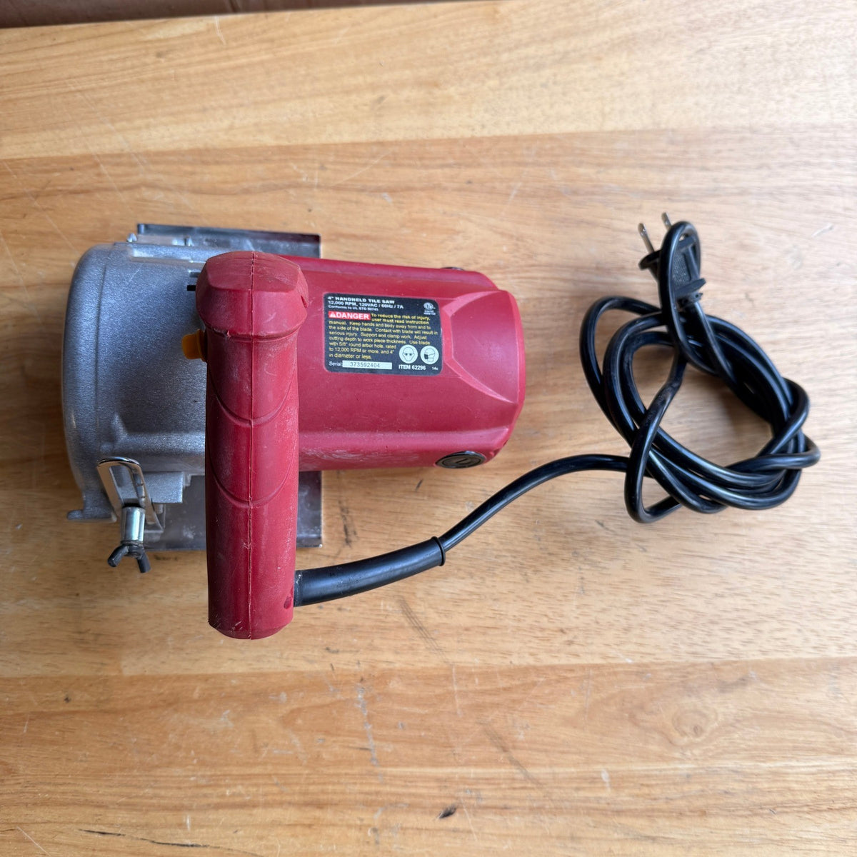 7 Amp 4 in. Handheld Dry-Cut Tile Saw Model 62296