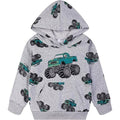 MSRP $20 NUBEEHOHO Toddler Boy 4T Grey/Green Truck Hoodie Sweatshirt Pullover