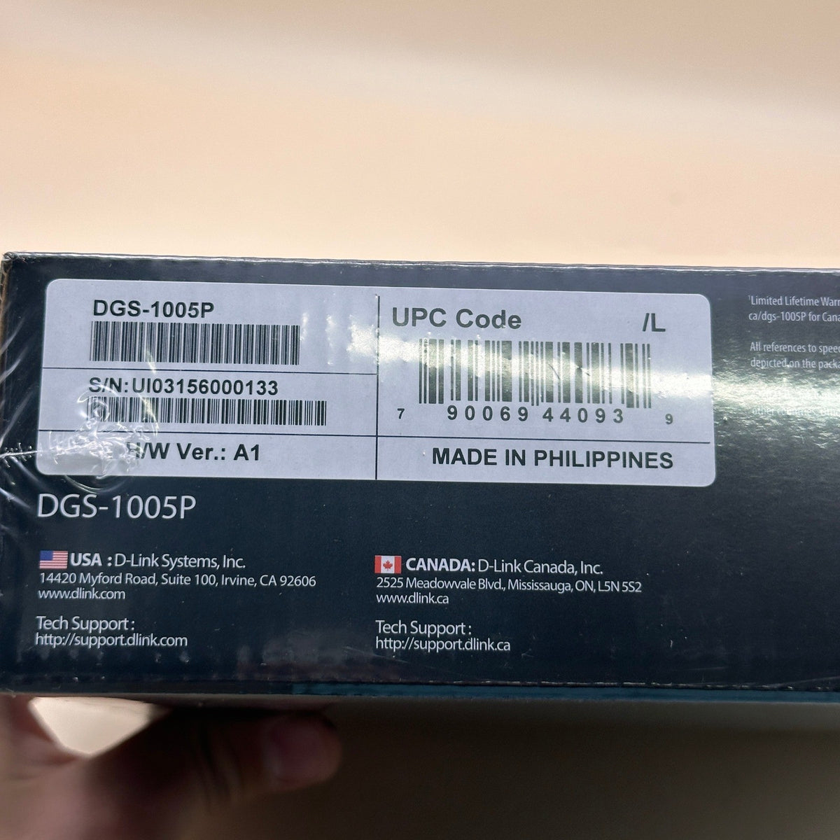 New Sealed D-Link DGS-1005P 5-Port Gigabit Desktop PoE Switch with 4 PoE Ports