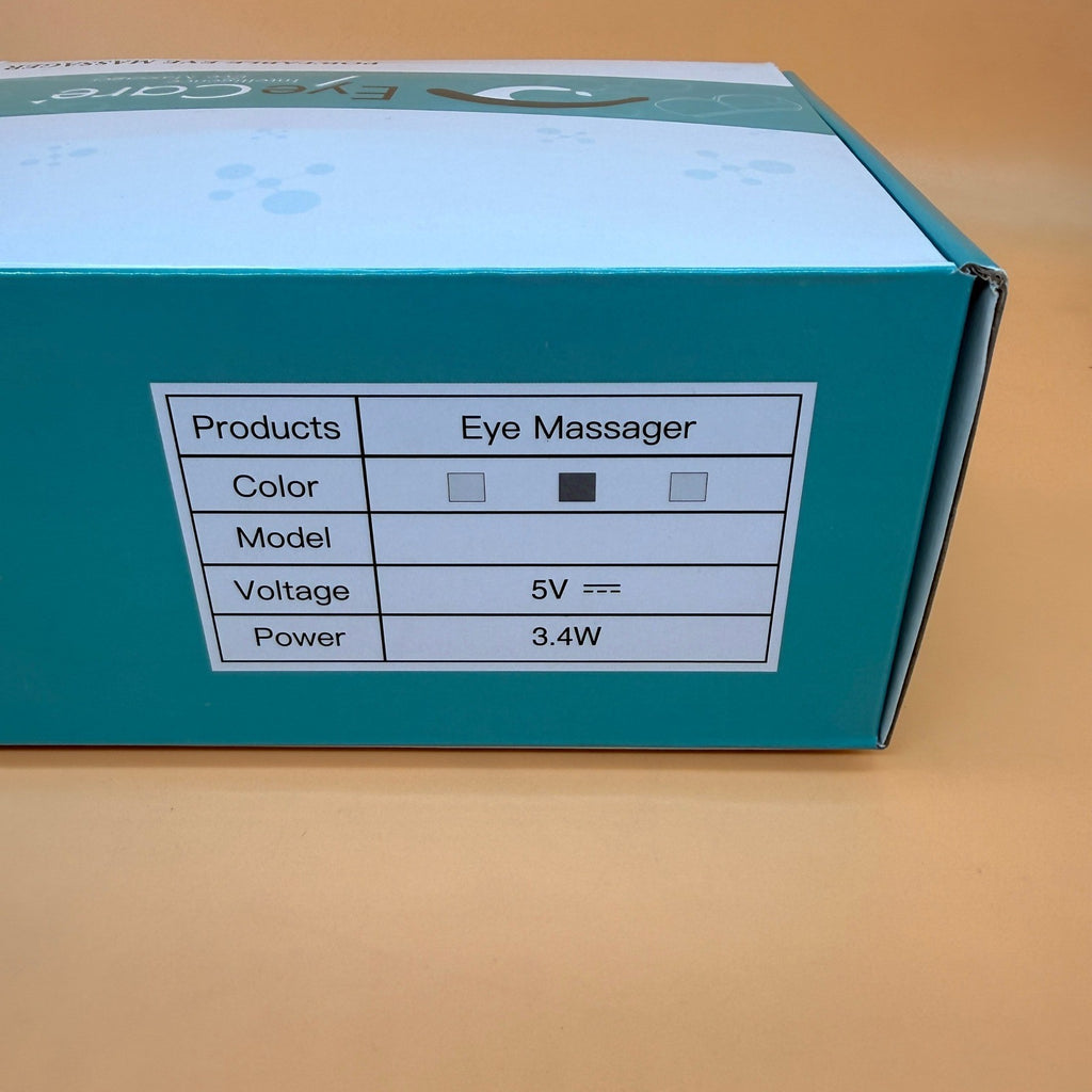 EyeCare Intelligence Bluetooth Eye Massager White, 5 Modes Portable Relax Device