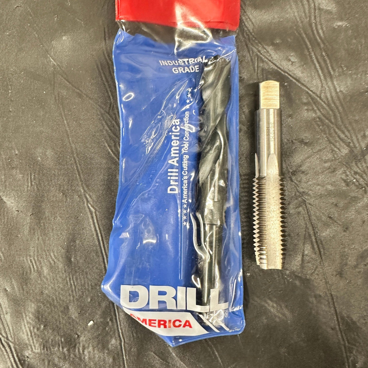 Set of 2 Drill America POU 3/4"-10 HSS Plug Tap & 21/32" HSS 1/2" Shank Drill B