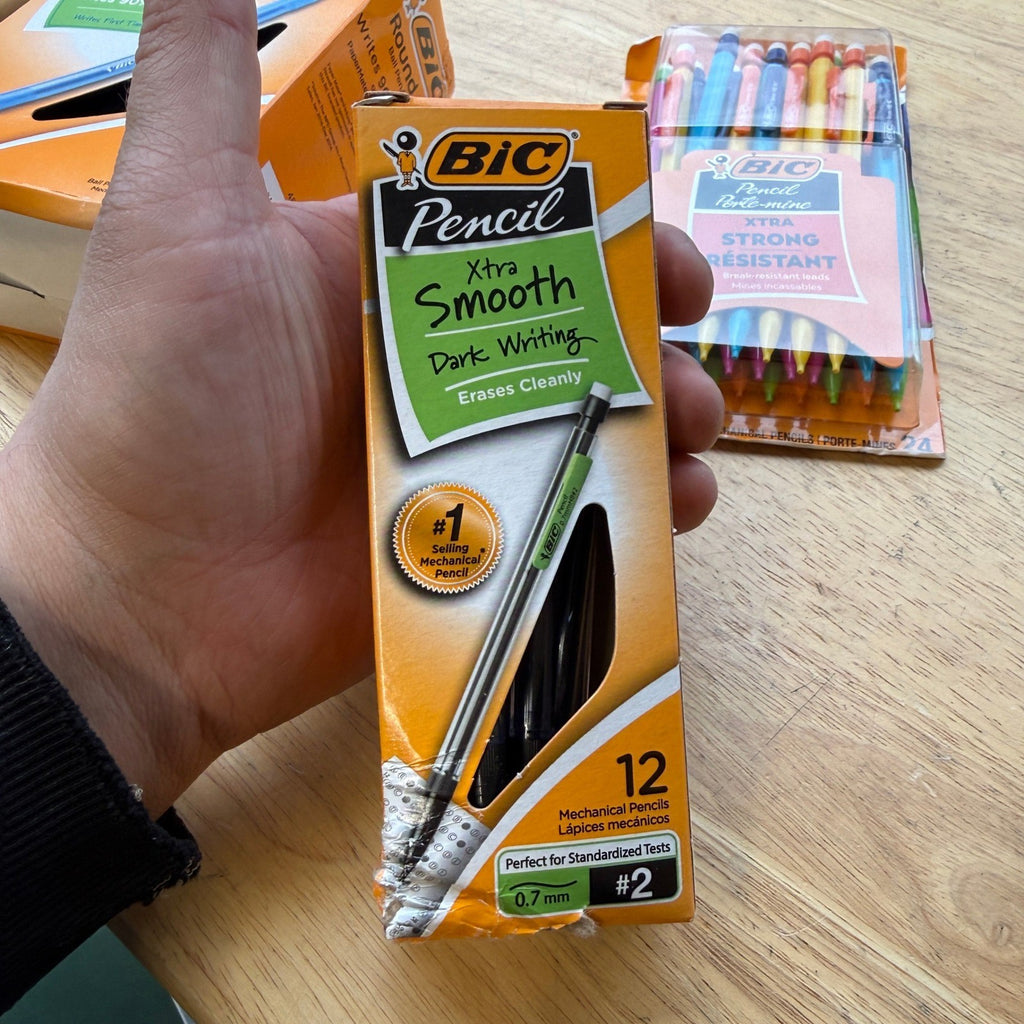 BIC Pens & Pencils Mixed Lot - 60 Blue Ballpoint Pens & 36 Mechanical Pencils
