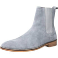 Santimon Men's US 7 Grey Suede Slip On Casual Dress Chelsea Boots