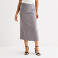 MSRP $54 Black Label by Evan-Picone Womens 8 Granite Long Suit Skirt