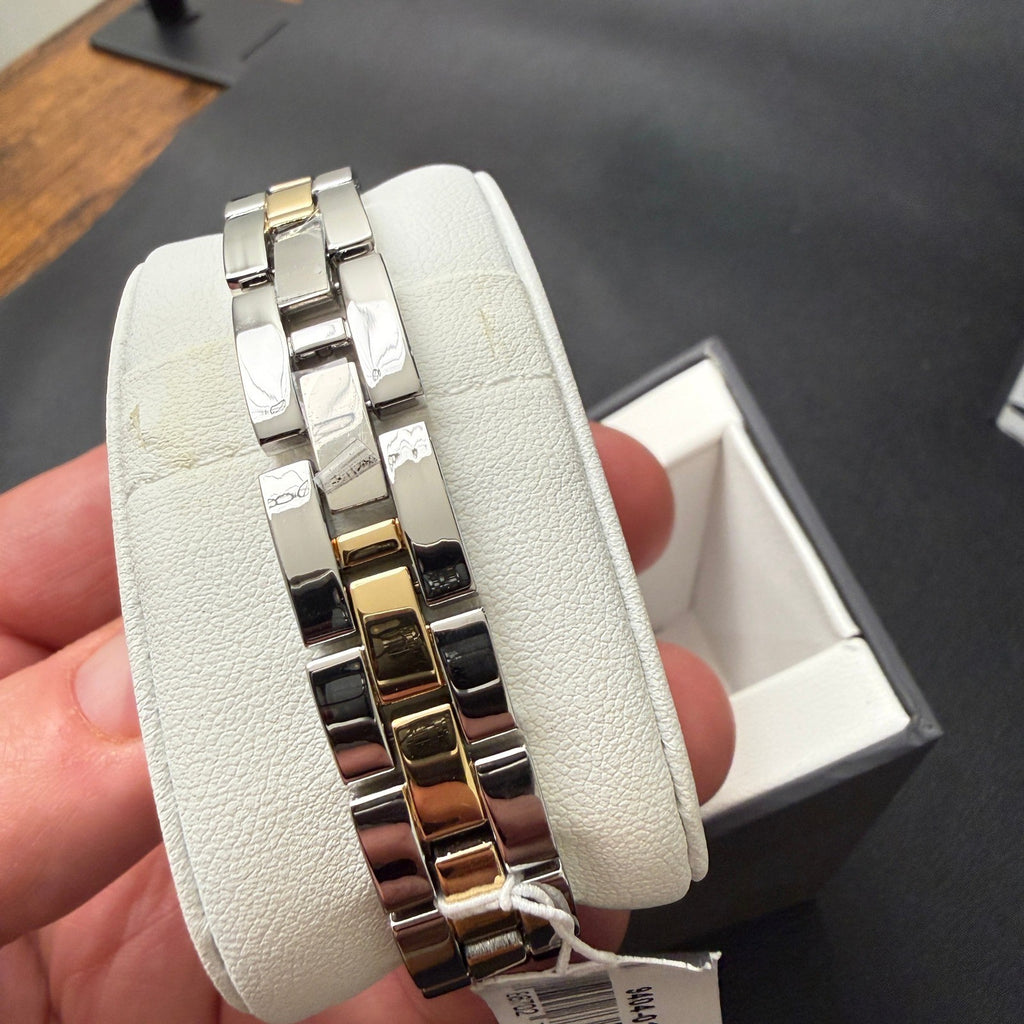MSRP $70 Armitron 75/5927MPTT Women's Two Tone Bracelet Watch New Battery