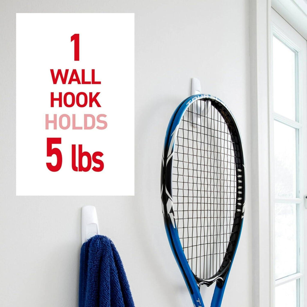 Set of 7 Command 5 lb Large Utility Hooks w/ 12 Strips, No Tools for Hanging, Or