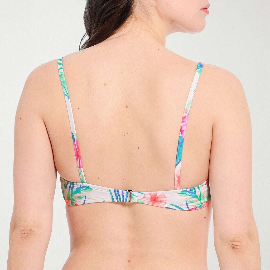 MSRP $36 Decree Womens L Island Babe Juniors Bralette Bikini Swimsuit Top