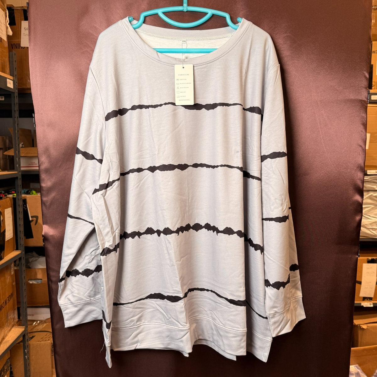 ROSRISS Women's Plus-Size 14W-28W Long Sleeve Sweatshirt Crewneck Top Pullover T
