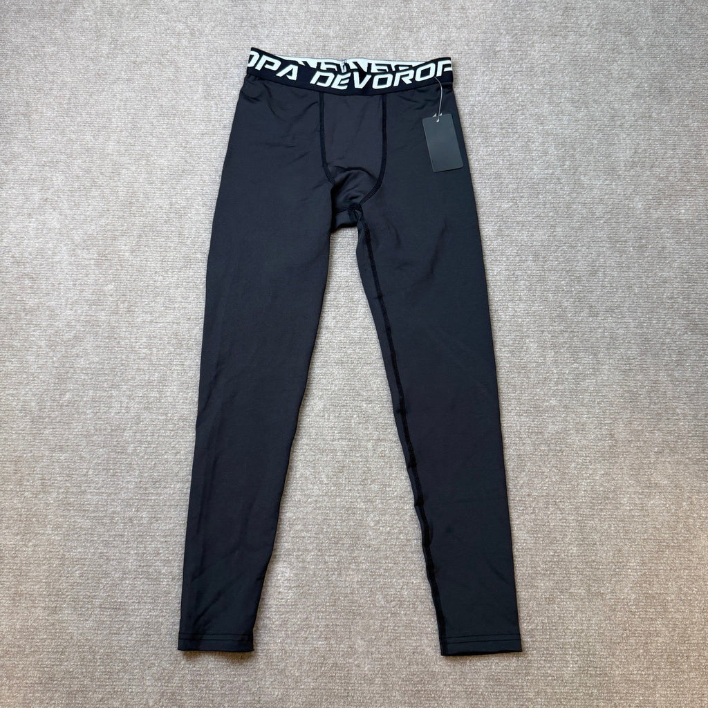 MSRP $26 DEVOROPA Boy's M Leggings Quick Dry Youth Compression Pants Sports