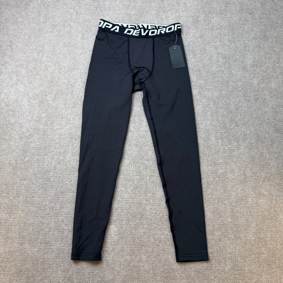 MSRP $26 DEVOROPA Boy's M Leggings Quick Dry Youth Compression Pants Sports