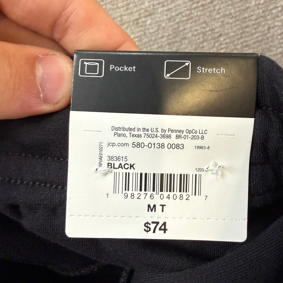 MSRP $74 Xersion Mens M Tall Black Cinched Regular Fit Sweatpant