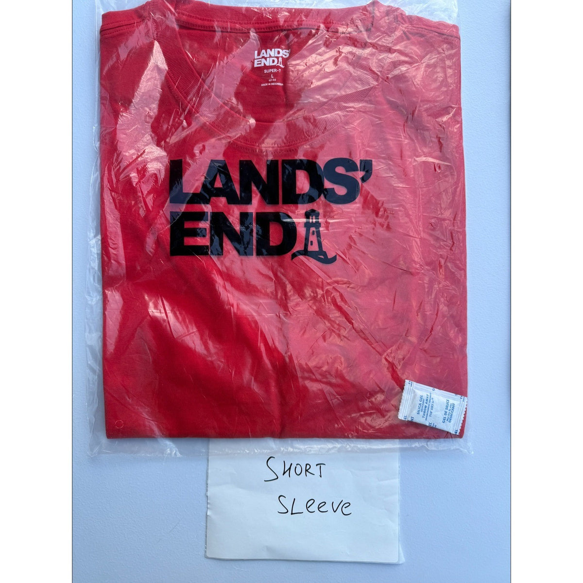 3 Pack Lands' End Mens L - Polos SS Rich Coffee, Golden Candle Light, T-Shirt SS