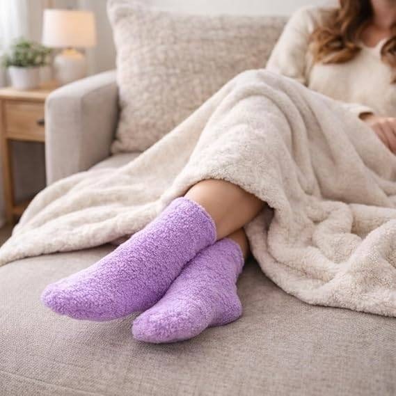 Set of 12 Winterlace Women's Fuzzy Socks Cozy Winter Warm Plush Soft Fluffy