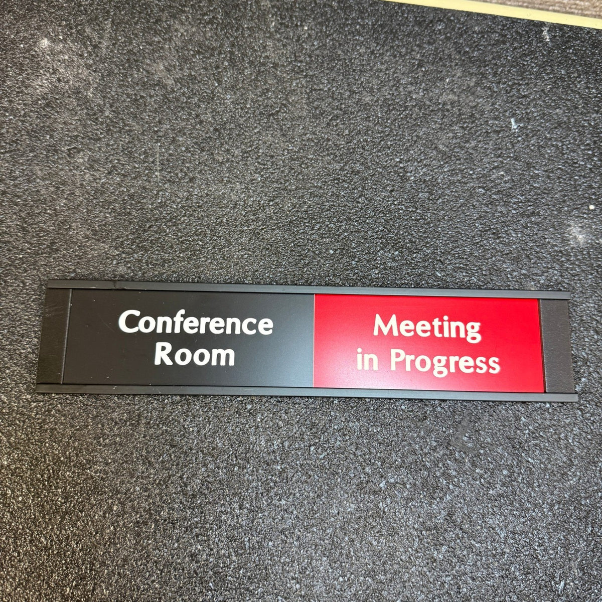 Conference Room Door Slider Vacant/In Progress Office Meeting Plaque