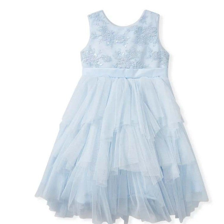 MSRP $74 Bonnie Jean Big Kid Girls 14 Blue Sleeveless Fit + Flare Dress
