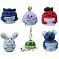 Set of 6 Emotional Support Crochet Fruits, Veggies & Animals, Amigurumi, Funny