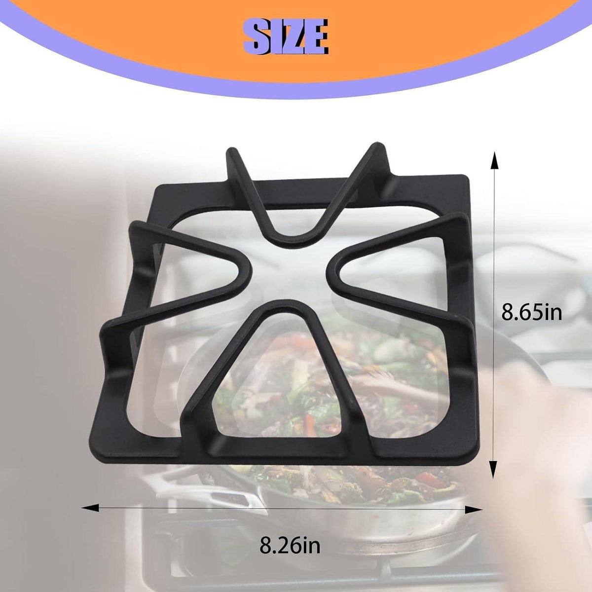 Set of 4 Upgraded W10447925 Stove Burner Grate Replacement Parts For Whirlpool
