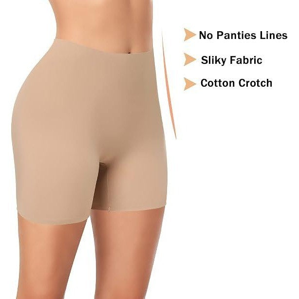 MSRP $19 Werena Women's L Beige No Control Slip Shorts for Under Dress Seamless