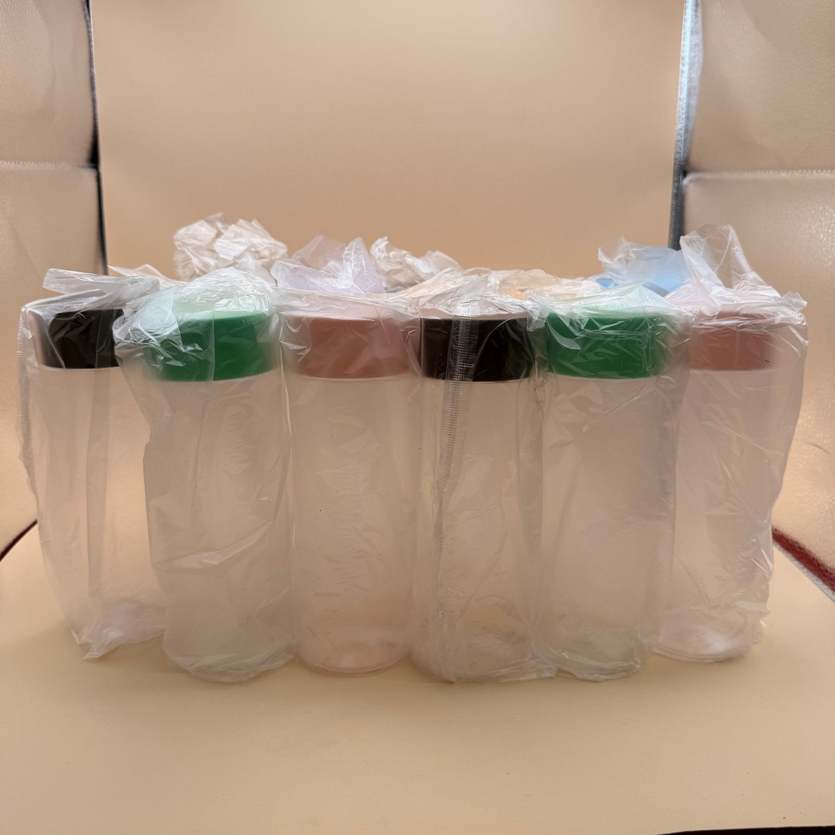 Set of 16 FARQAN Sensory Bottles with Lids 13.5 oz Leakproof Clear Plastic Reus
