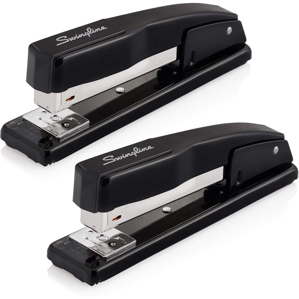 Set of 2 Swingline 444 Desktop Stapler Jam Free, Metal, Black 20 Sheet Capacity