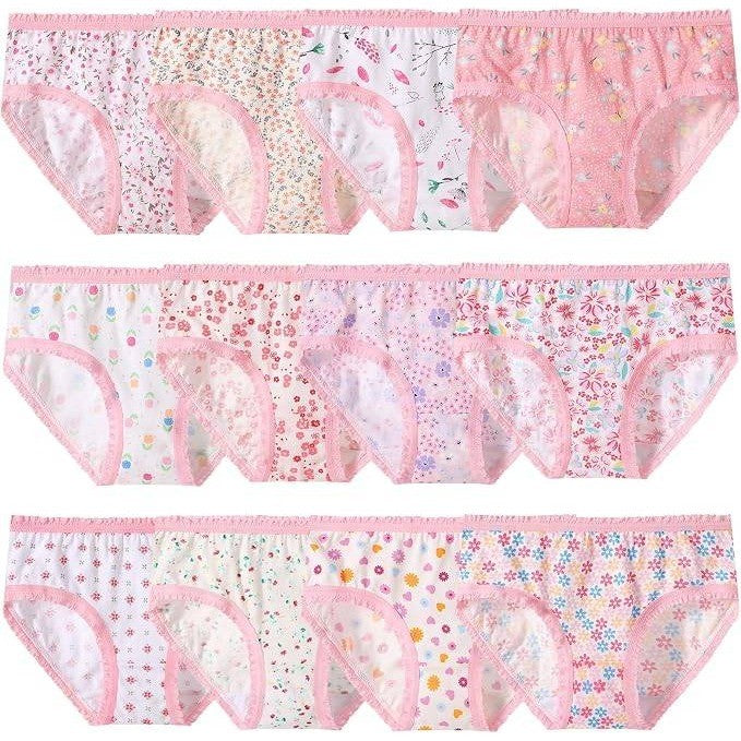 Hbhpov 12pcs Toddler Girls' 3-4T Cotton Panties Baby Soft Assorted Briefs Under