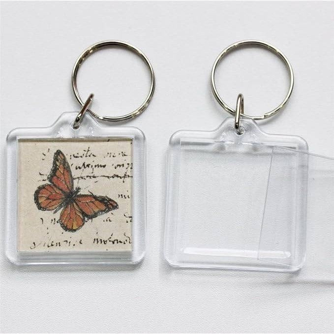 BetterJonny 9 Pcs Square Acrylic Picture Keychain Blanks in Clear Acrylic Pictu
