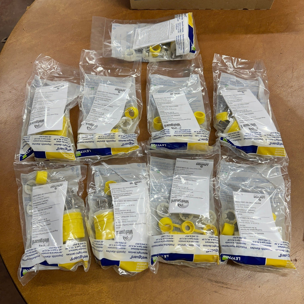 Pack of 9 Leviton 14W34 Male Wetguard Watertight Straight Blade Plug 15A-277V