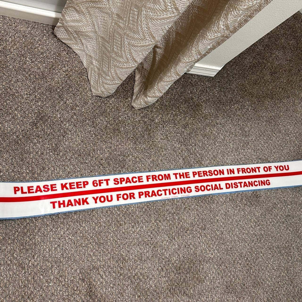 Superior Mark Floor Tape Roll Social Distancing 6FT Keep Apart Safety Marking