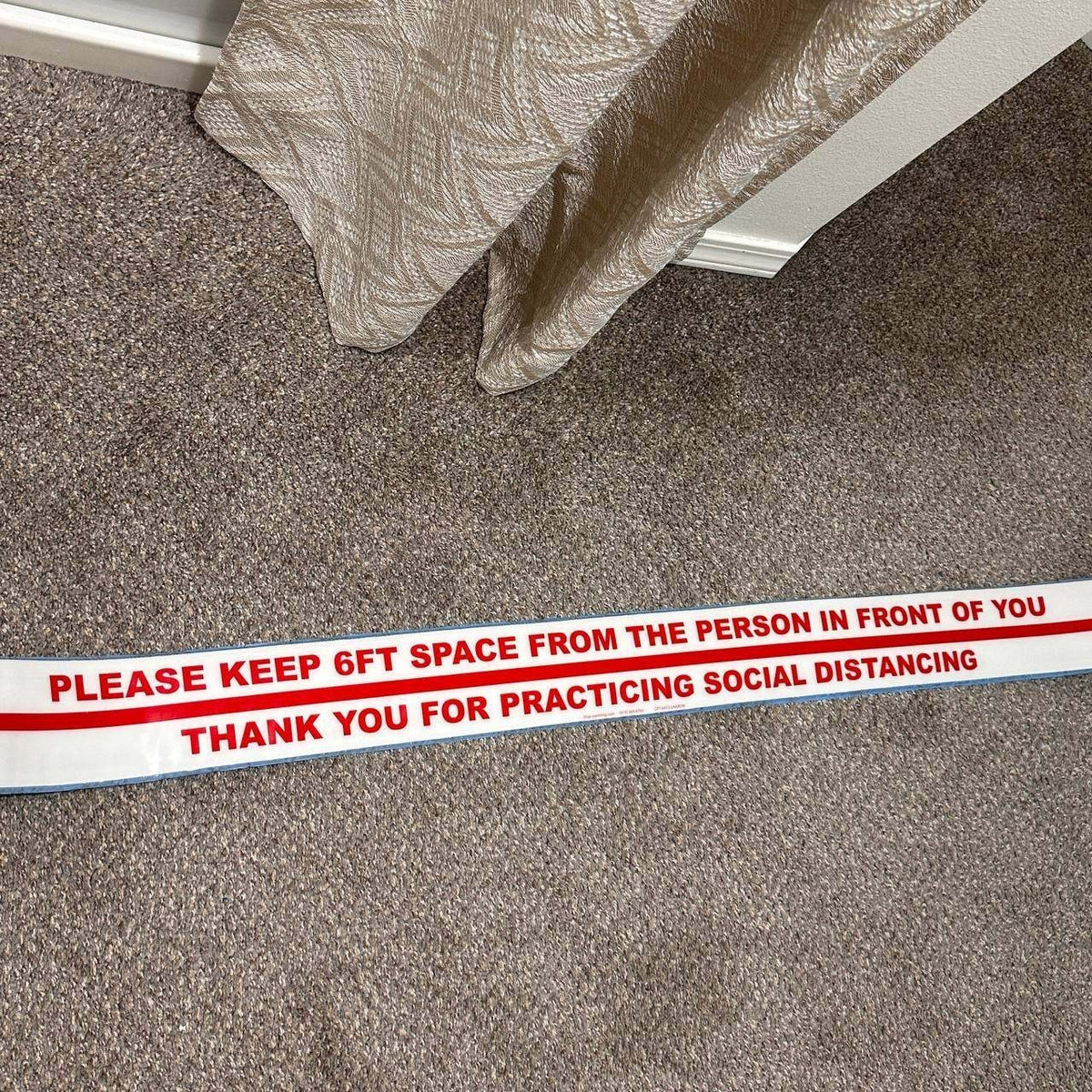 Superior Mark Floor Tape Roll Social Distancing 6FT Keep Apart Safety Marking