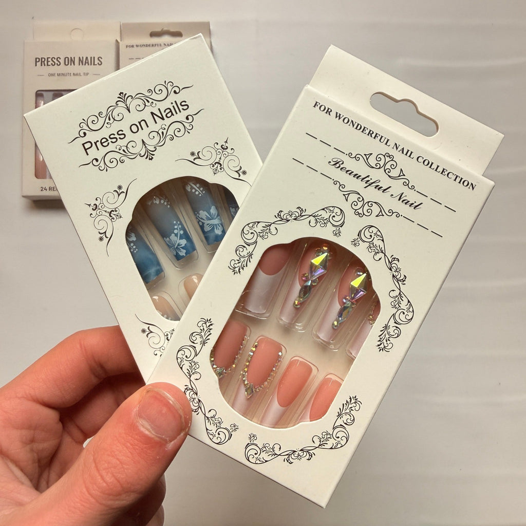 Lot of 10 Pack of 24 New False Press On Nails Assorted Designs and Colors №N42
