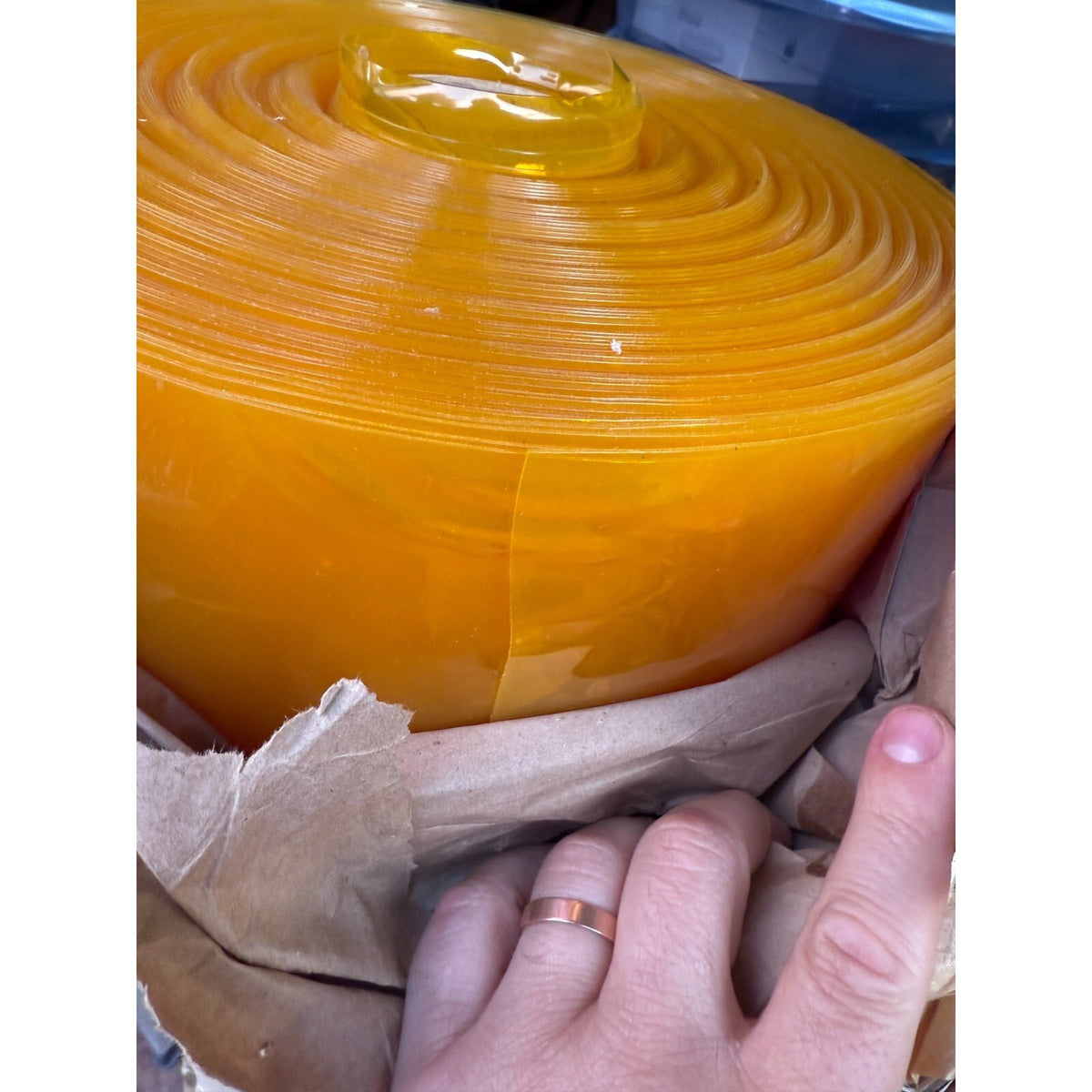 30 Mil Yellow Clear PVC Vinyl Film Roll 48" x 100 Yds Flexible Plastic Sheet