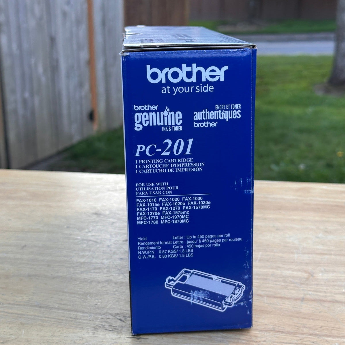 Genuine Brother PC-201 Black Printing Cartridge