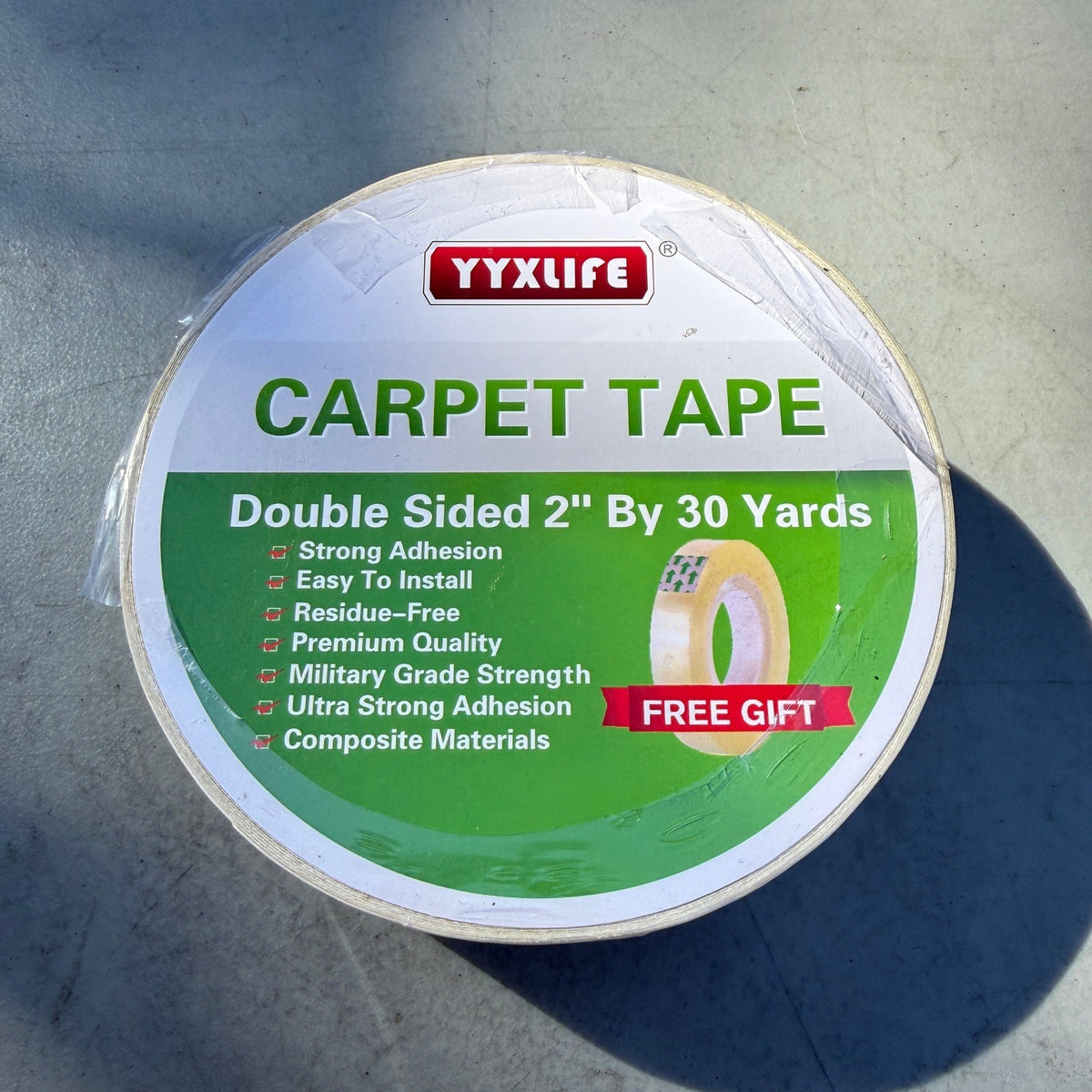 YYXLife Double Sided Rug Tape, Heavy Duty for Rugs & Floors, 2" x 30YD Carpet