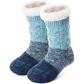 MSRP $17 Anlisim Women Blue Slipper Socks Fluffy Fuzzy Thermal Warm Thick Winter