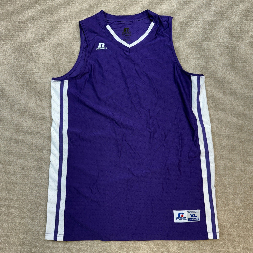 Russell Athletic Purple/White Sz XL Dri Power Youth Legacy Basketball Jersey